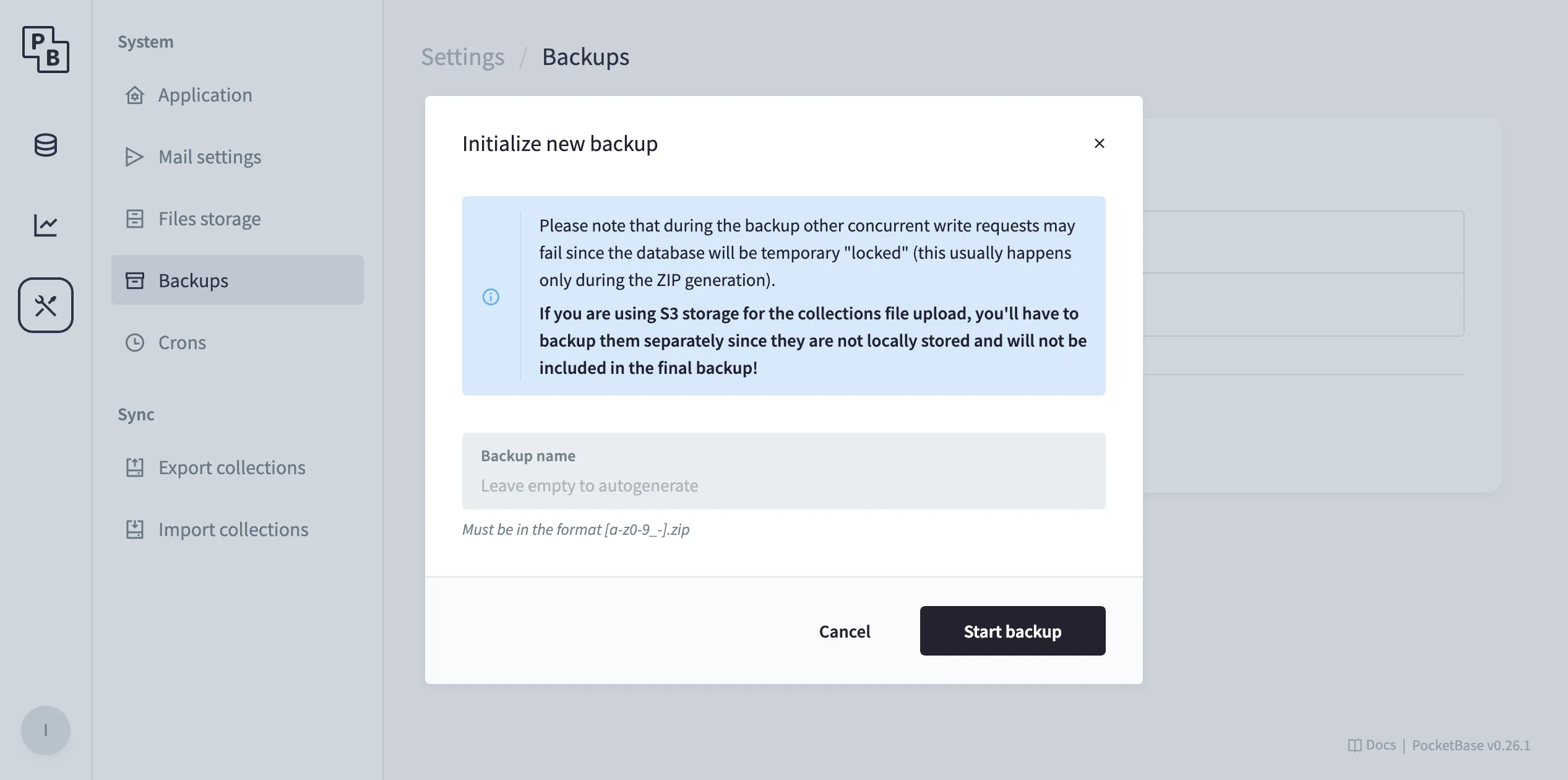 Pocketbase Backup