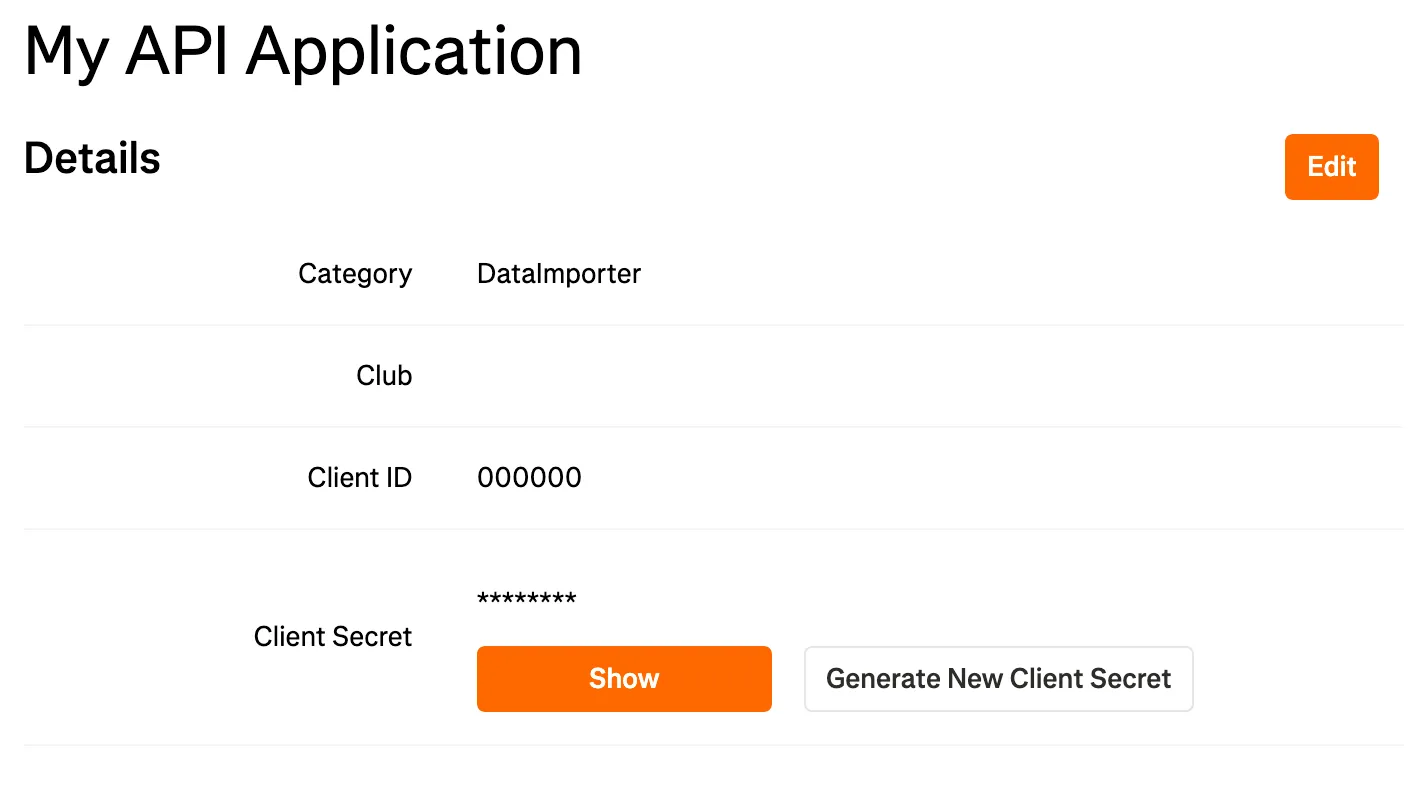 strava API Application